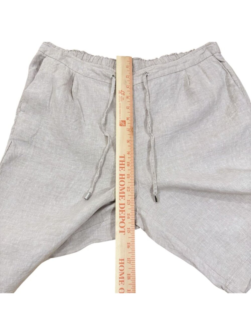 Chico’s – Women’s Beige 100% Linen Pull-On Bermuda Shorts – Size M - Picture 9 of 11